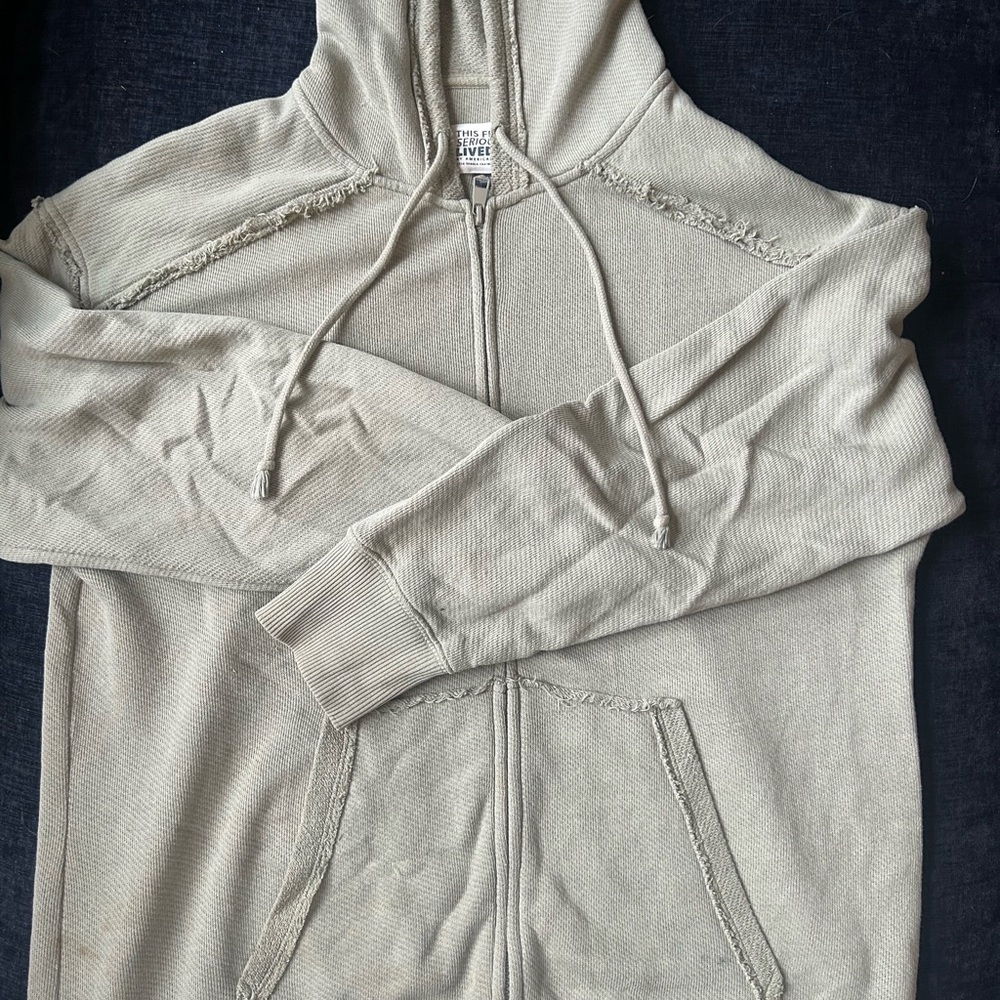 Light green zip up hoodie